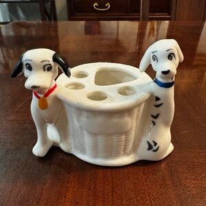 Vintage Disney 101 Dalmations Ceramic Bathroom Toothbrush Holder